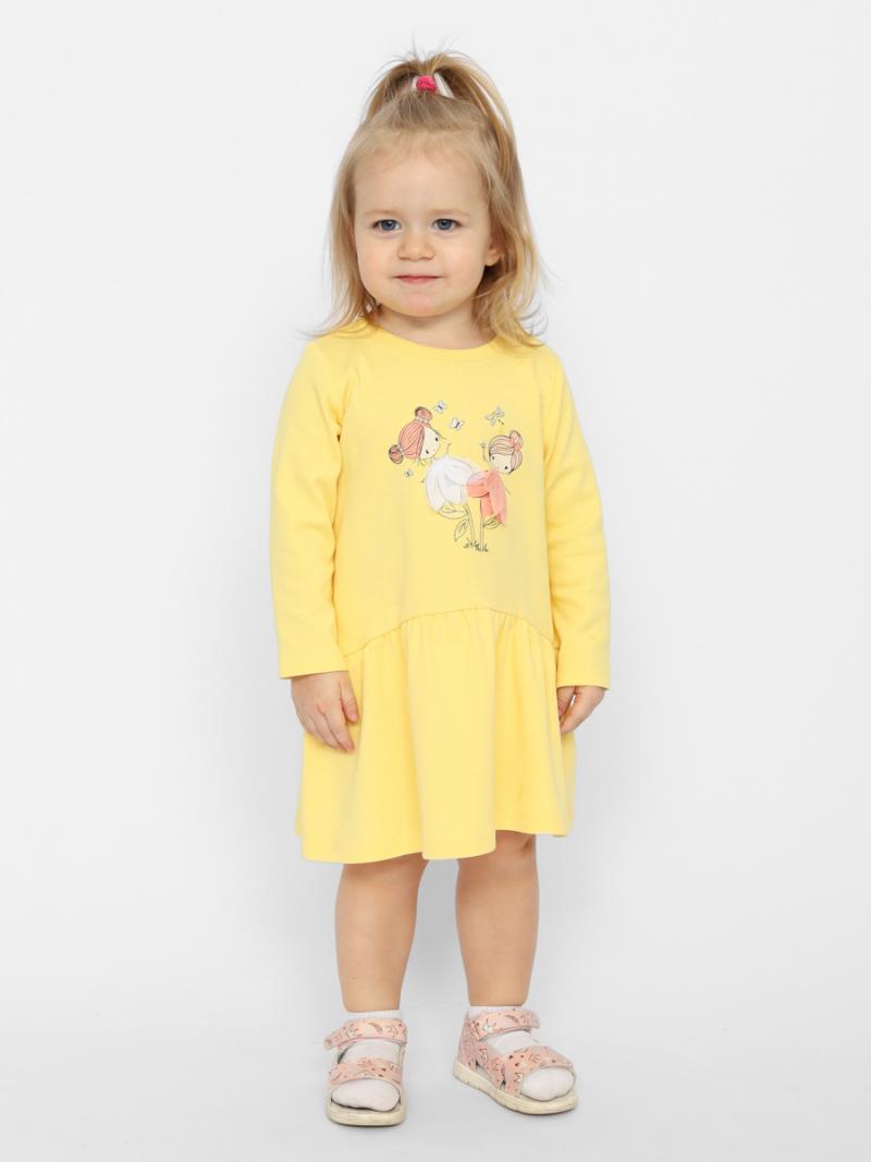 картинка Платье для девочки CSNG 63416-30-347 Желтый от магазина детских товаров ALiSa