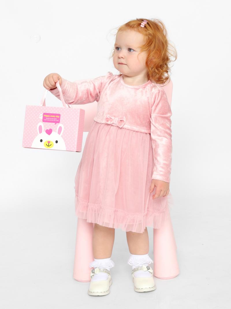 картинка Платье для девочки Cherubino CWNG 63630-27 Розовый от магазина детских товаров ALiSa