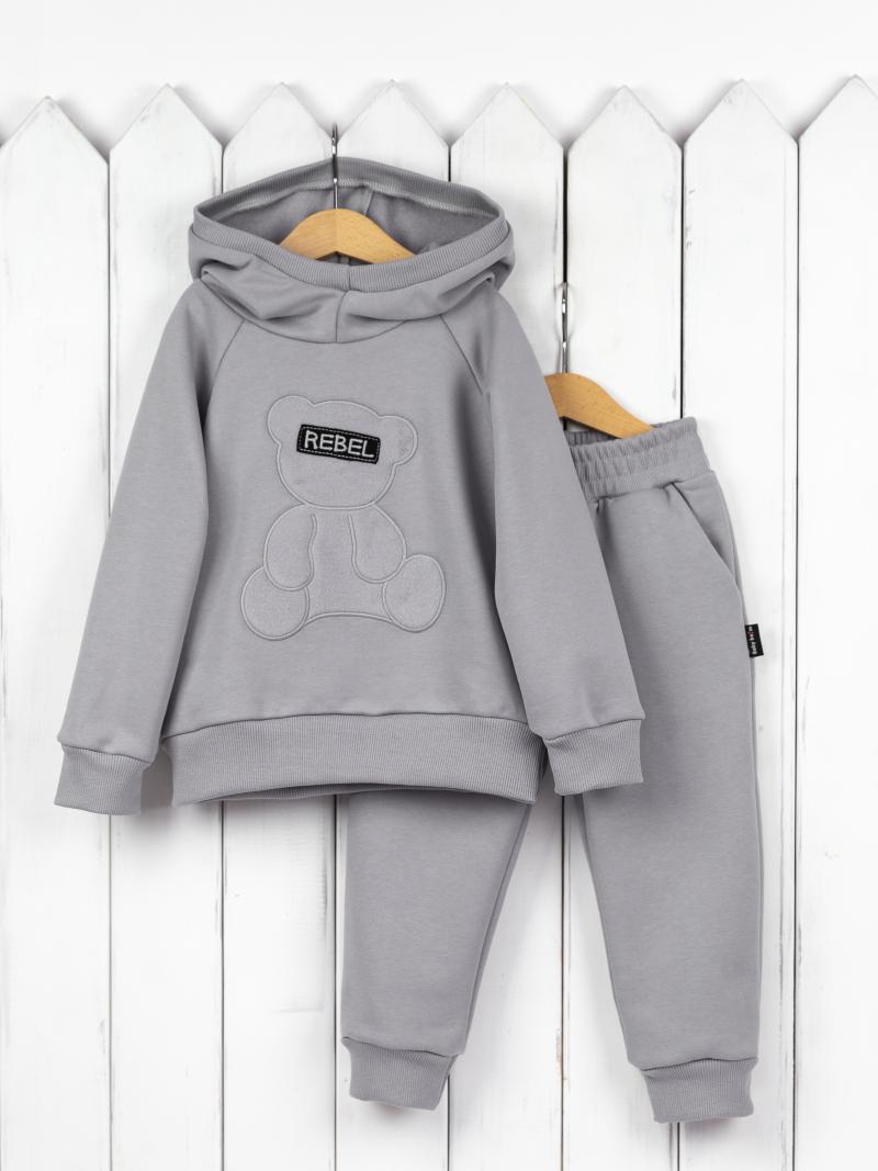 картинка Комплект детский Baby Boom КД493/4-Ф Серый мишка от магазина детских товаров ALiSa