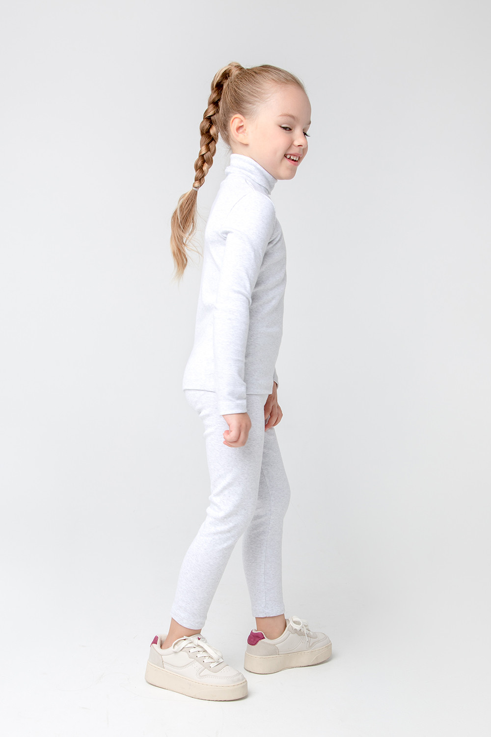 картинка Бриджи для девочки Crockid К 400427 светло-серый меланж от магазина детских товаров ALiSa