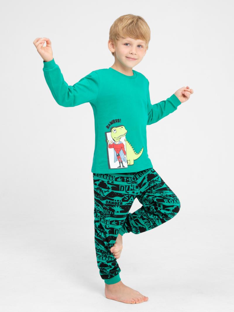 картинка Пижама для мальчика Cherubino CWKB 50139-37 Зеленый от магазина детских товаров ALiSa