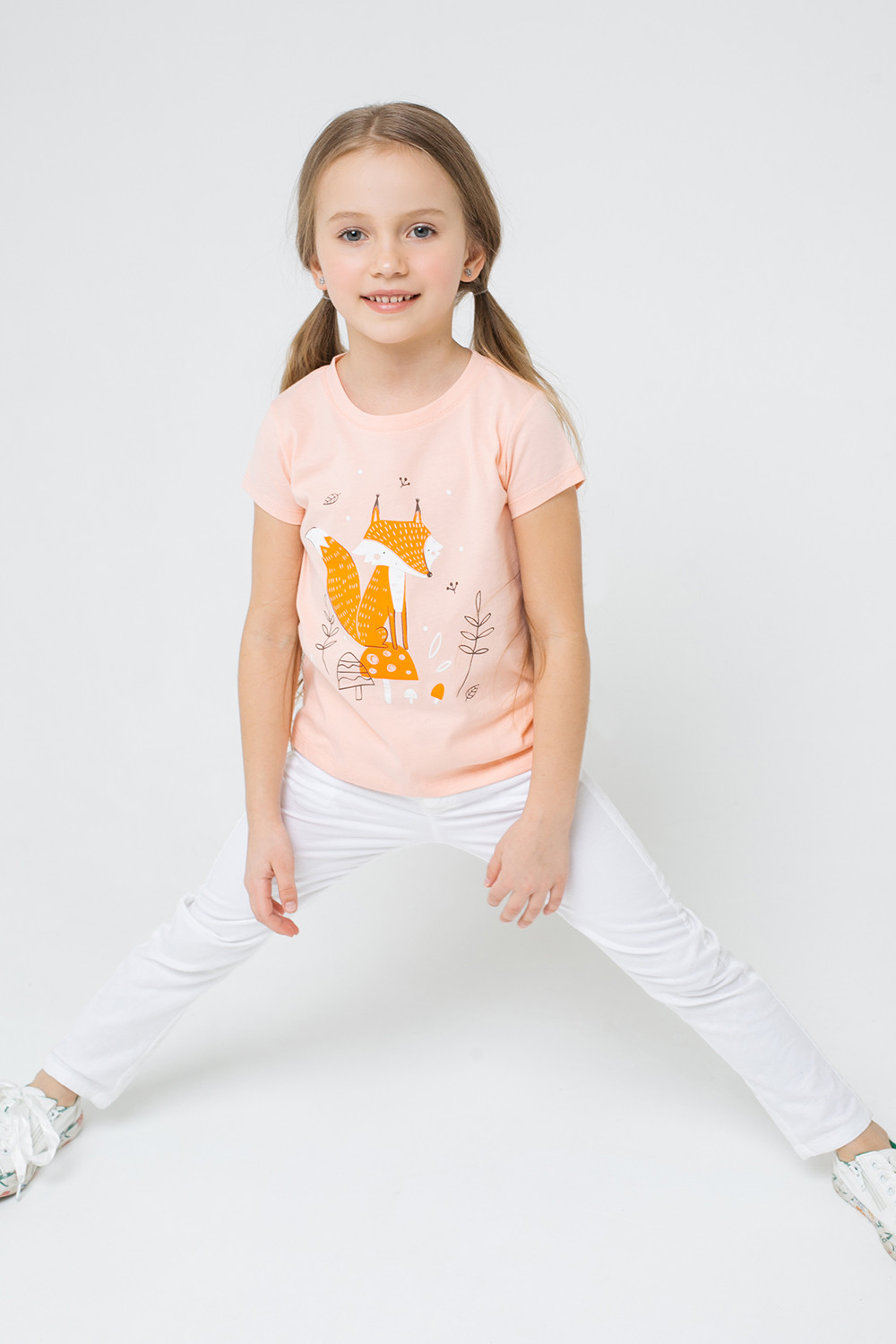 картинка Футболка для девочки Crockid К 301406 светло-оранжевый к1276 от магазина детских товаров ALiSa