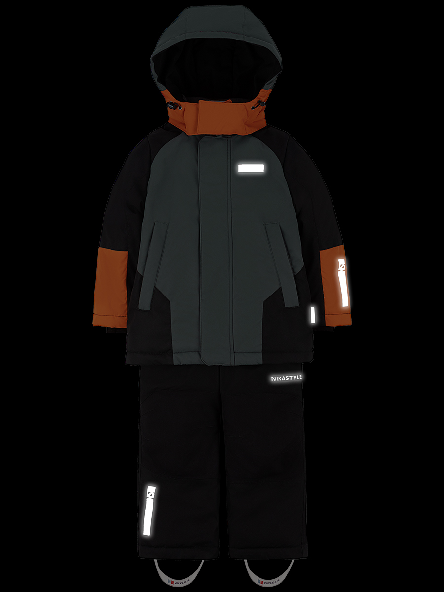 картинка Комплект зимний для мальчика NIKASTYLE 7з7124 Мох черный от магазина детских товаров ALiSa
