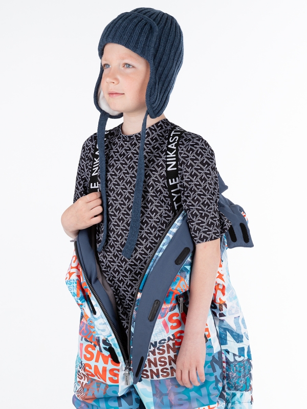 картинка Комбинезон зимний для мальчика NIKASTYLE 8з2524 Лед деним от магазина детских товаров ALiSa