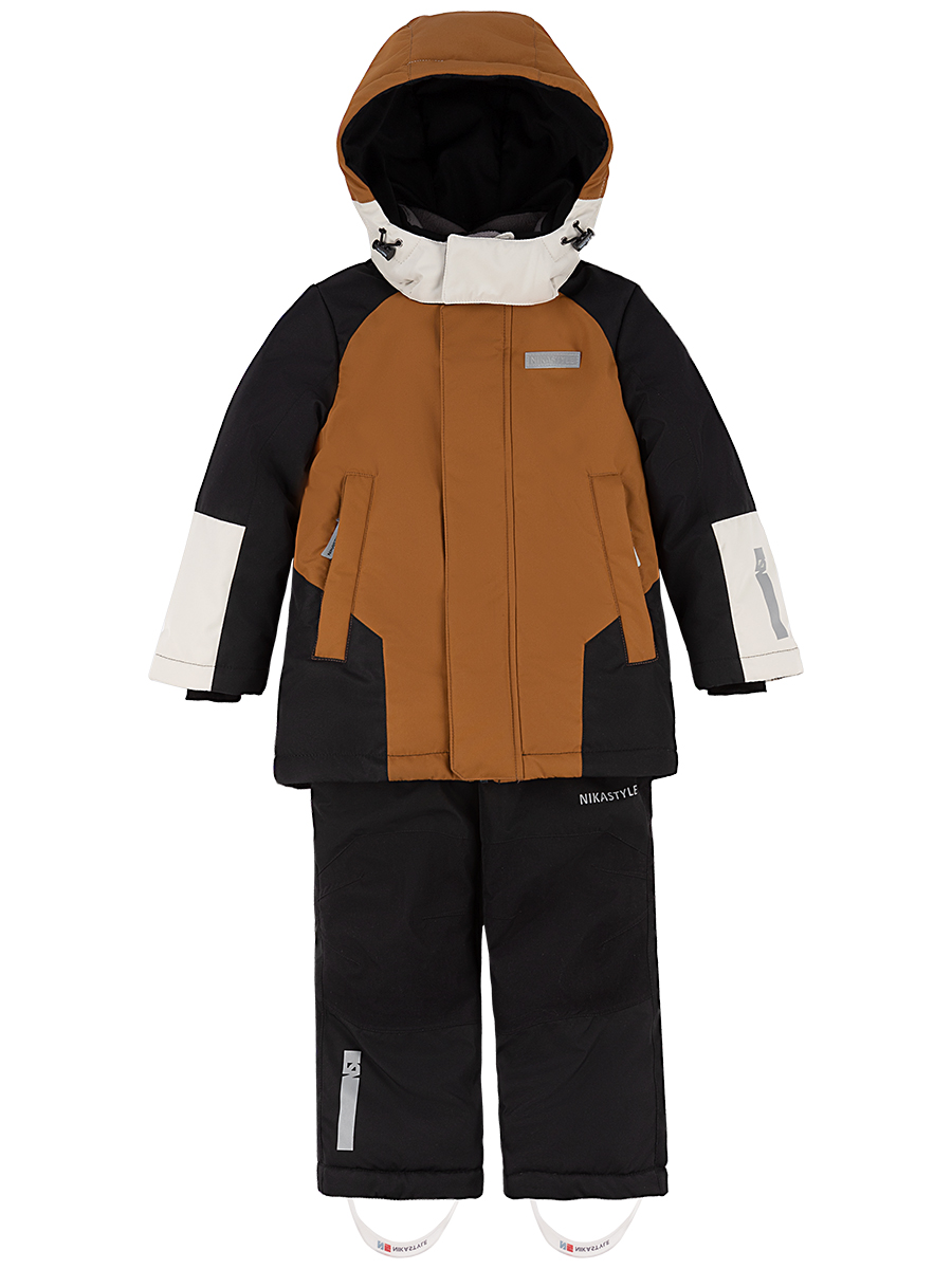 картинка Комплект зимний для мальчика NIKASTYLE 7з7124 Кэмел черный от магазина детских товаров ALiSa