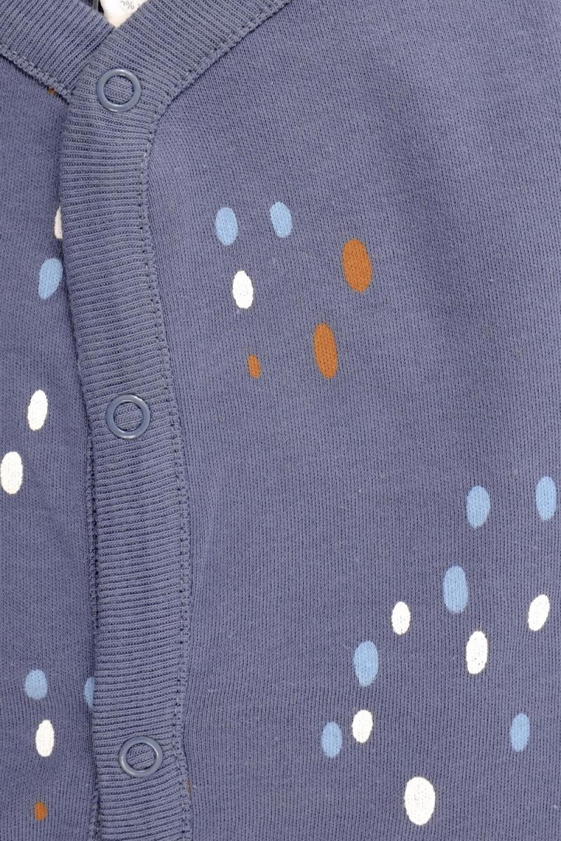 картинка Кофточка для мальчика Crockid К 300450-2 пыльно-синий, цветные капельки (капельки) я120 от магазина детских товаров ALiSa