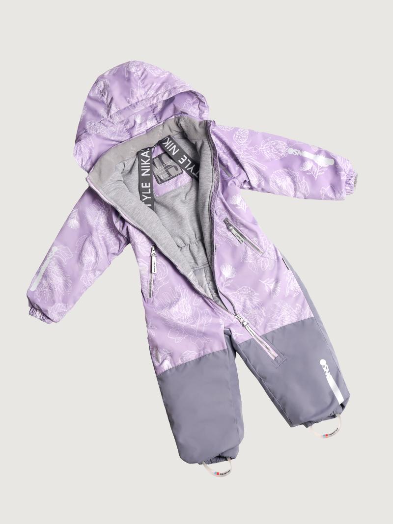 картинка Комбинезон утеплённый для девочки NIKASTYLE 8м1625 Лаванда серый от магазина детских товаров ALiSa