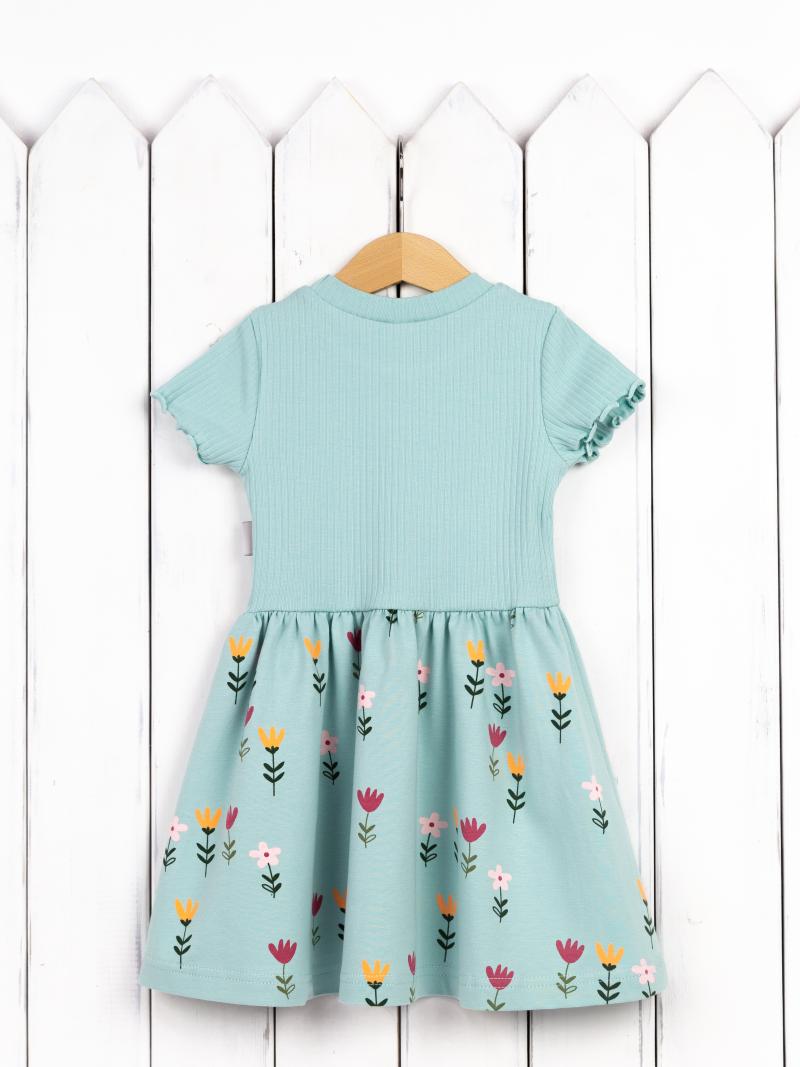 картинка Платье для девочки Baby Boom С231/1-К Б106 Мята - цветы на мяте от магазина детских товаров ALiSa