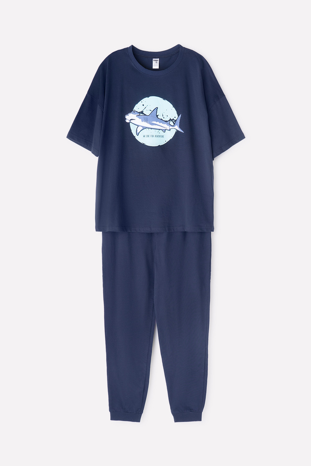 картинка Пижама для мальчика КБ 2801 индиго (акула) от магазина детских товаров ALiSa