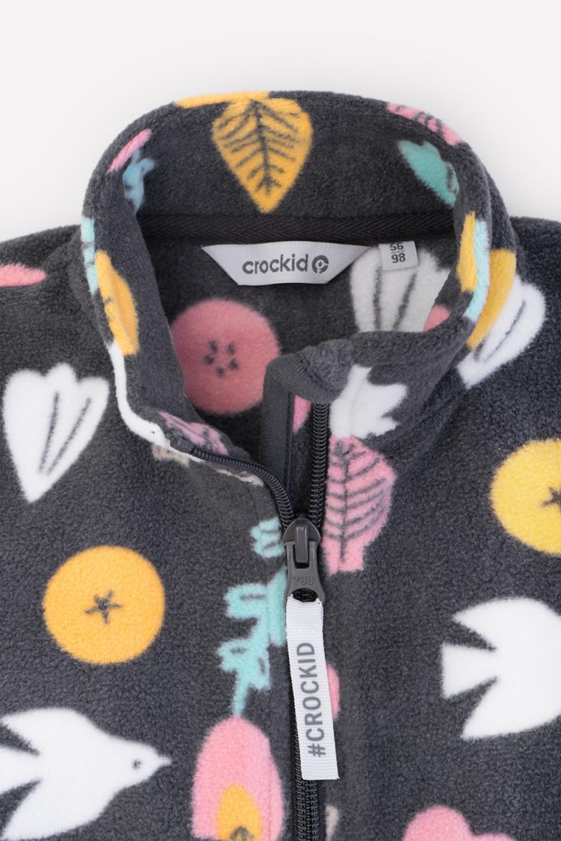 картинка Куртка флисовая для девочки Crockid ФЛ 34025/н/36 ГР от магазина детских товаров ALiSa