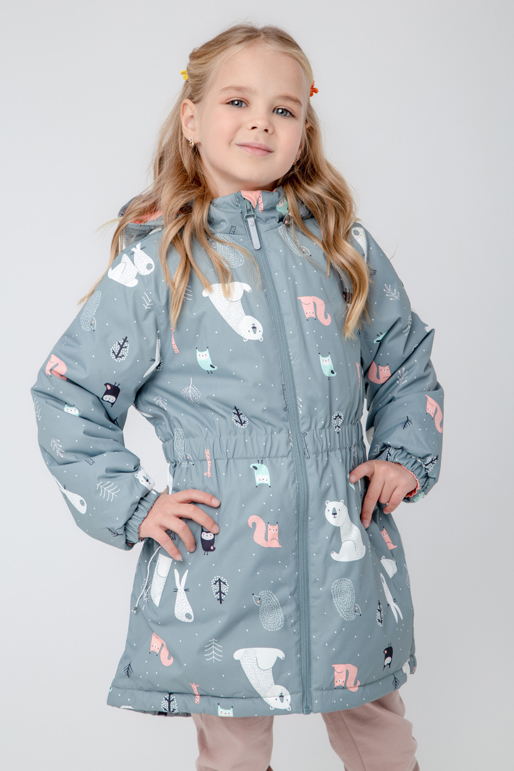 картинка Куртка зимняя для девочки Crockid ВК 38076/н/3 ГР от магазина детских товаров ALiSa