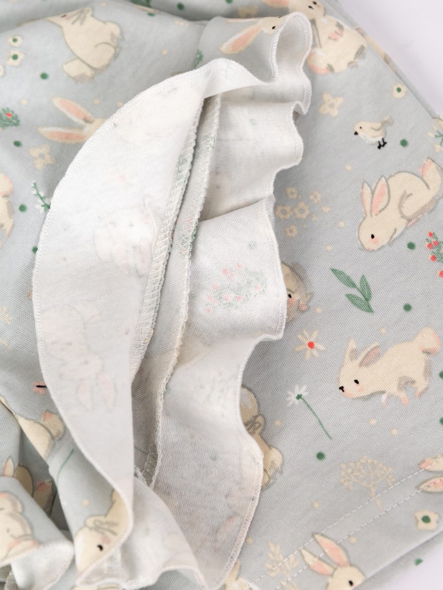 картинка Пижама для девочки Baby Boom КС21/1-И Зайцы на сером от магазина детских товаров ALiSa