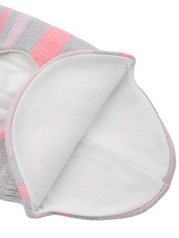 картинка Балаклава утепленная для девочки NIKASTYLE 10з15224 Серый розовый от магазина детских товаров ALiSa