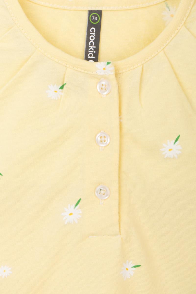 картинка Джемпер для девочки Crockid КР 302060 бледно-желтый, летние цветы к391 от магазина детских товаров ALiSa