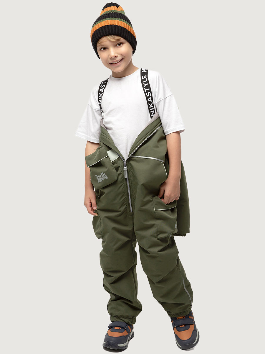 картинка Комбинезон утеплённый для мальчика NIKASTYLE 8м2725 Хаки кешью от магазина детских товаров ALiSa