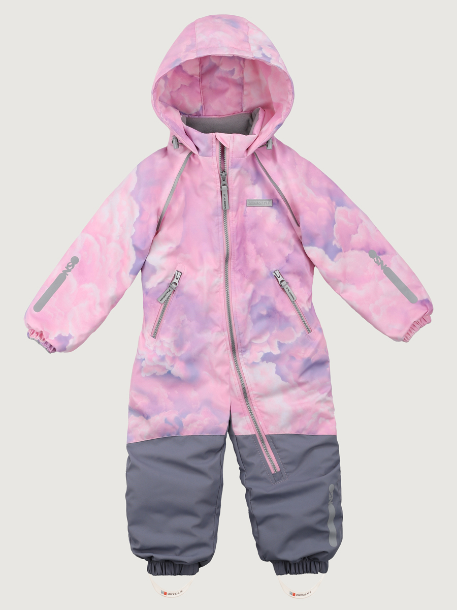 картинка Комбинезон утеплённый для девочки NIKASTYLE 8м0425 Розовый серый от магазина детских товаров ALiSa