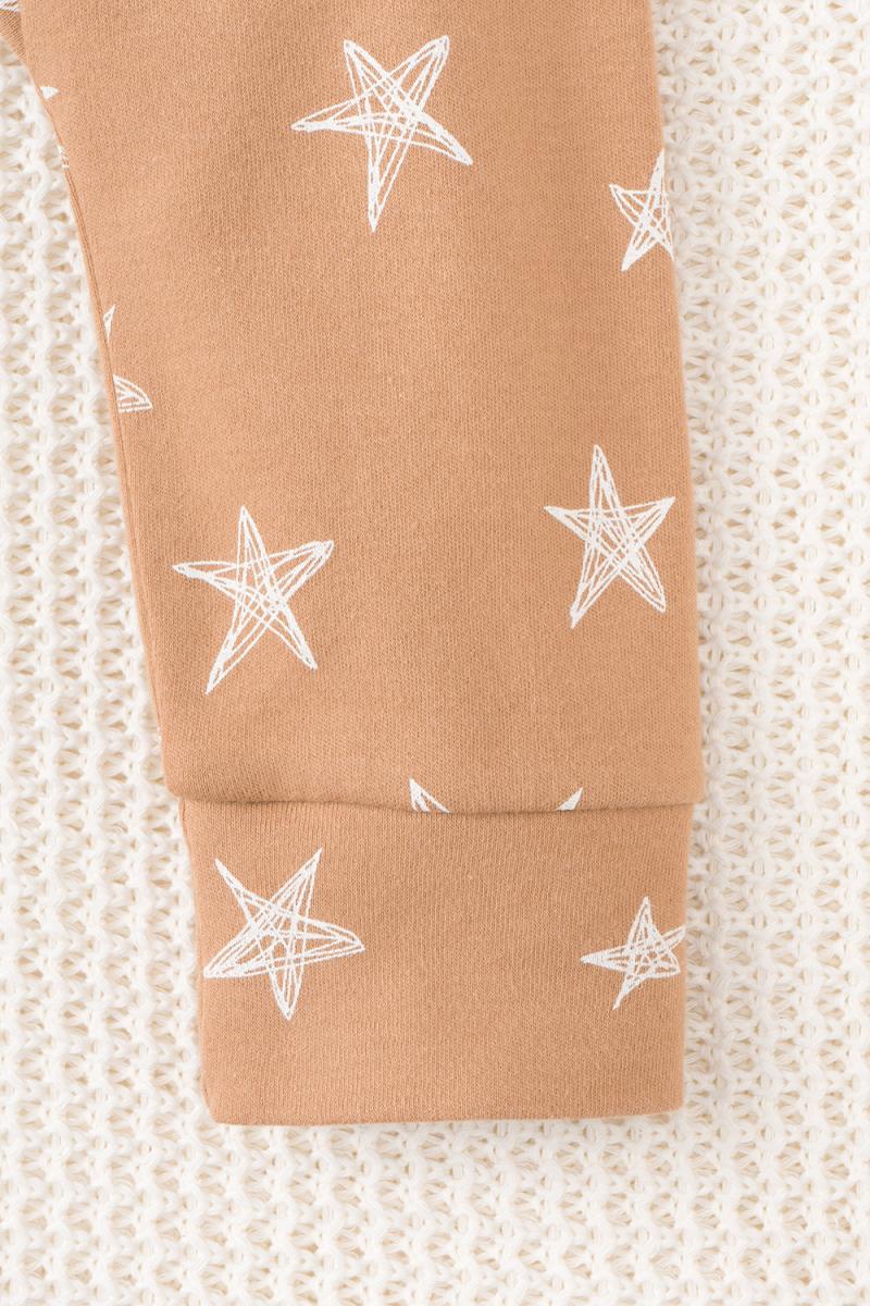 картинка Брюки детские Crockid К 4718 маленькие звезды на светло-коричневом я120 от магазина детских товаров ALiSa