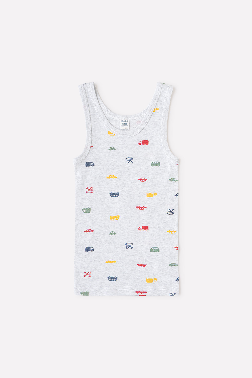 картинка Майка для мальчика Crockid К 1165 автопарк на меланже от магазина детских товаров ALiSa