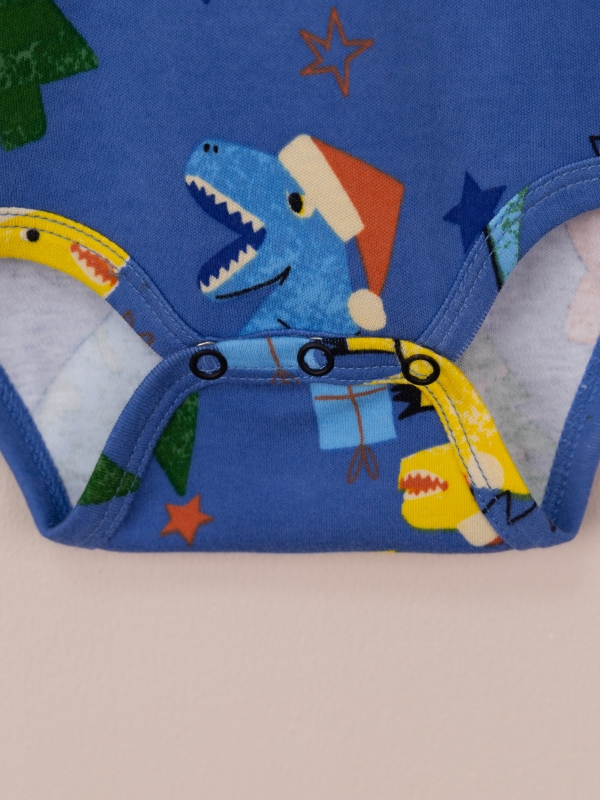 картинка Боди Baby Boom Б98/12-И Дино на синем от магазина детских товаров ALiSa