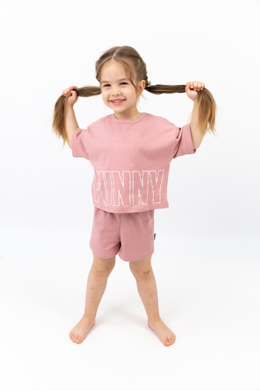 картинка Футболка для девочки Baby Boom Ф159/1-К Пудра от магазина детских товаров ALiSa