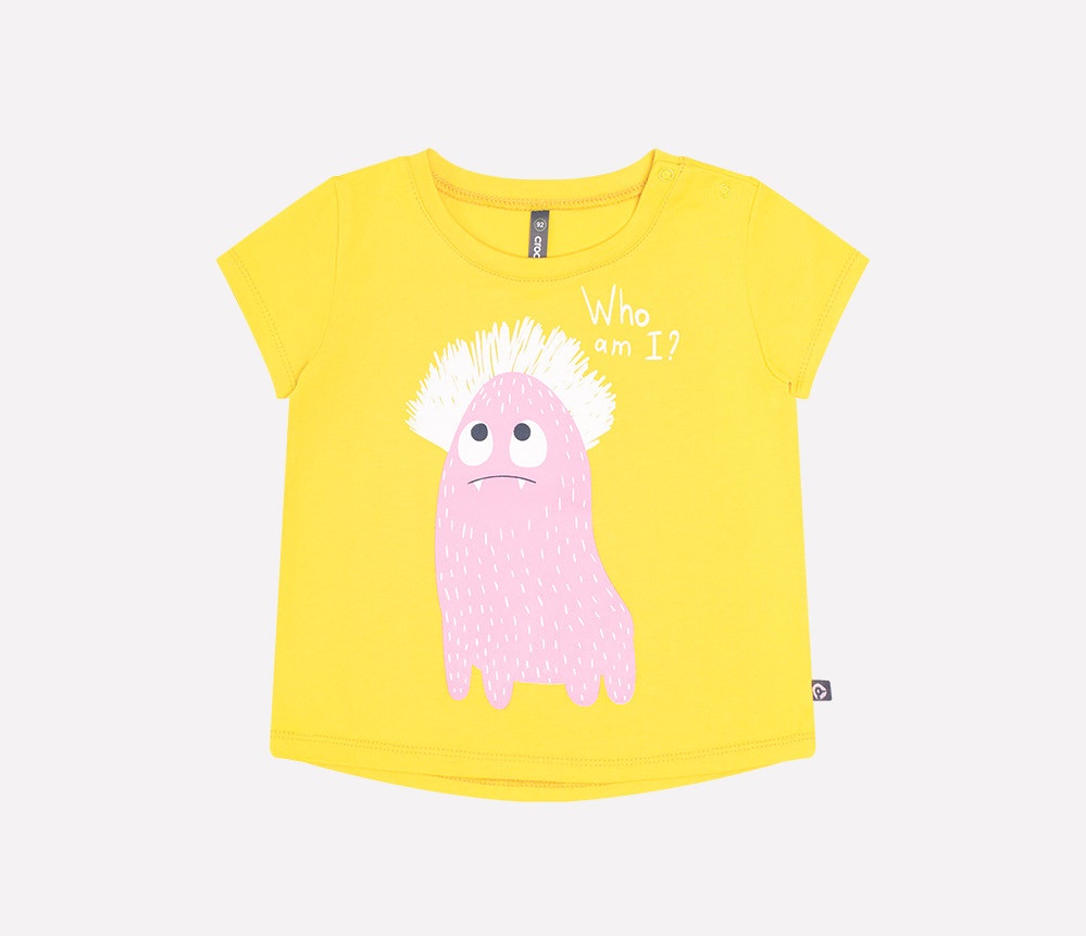 картинка Футболка для девочки Crockid КР 300801 желтый к225 от магазина детских товаров ALiSa