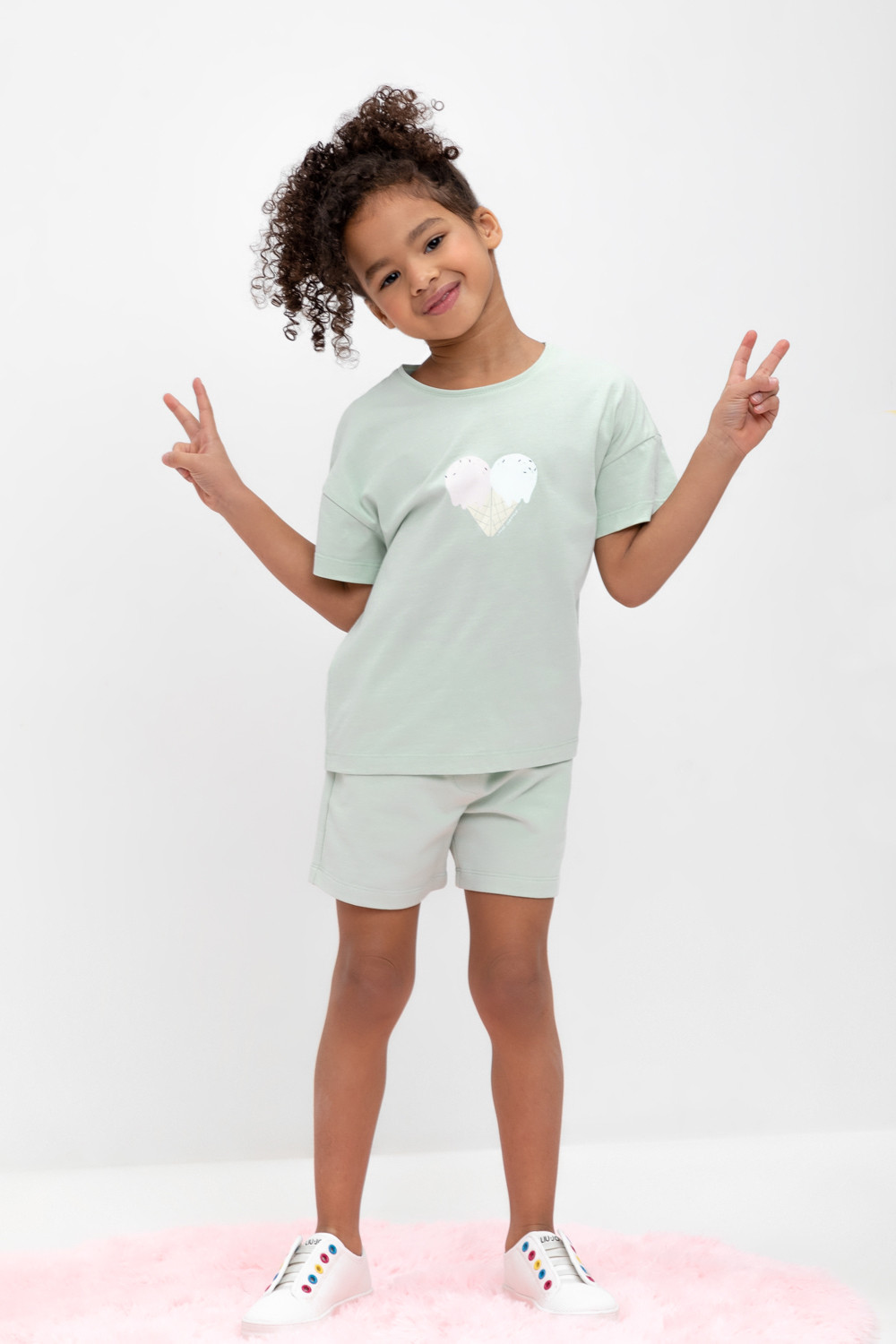 картинка Шорты для девочки Crockid КР 400680 дымчатый нефрит к473 от магазина детских товаров ALiSa