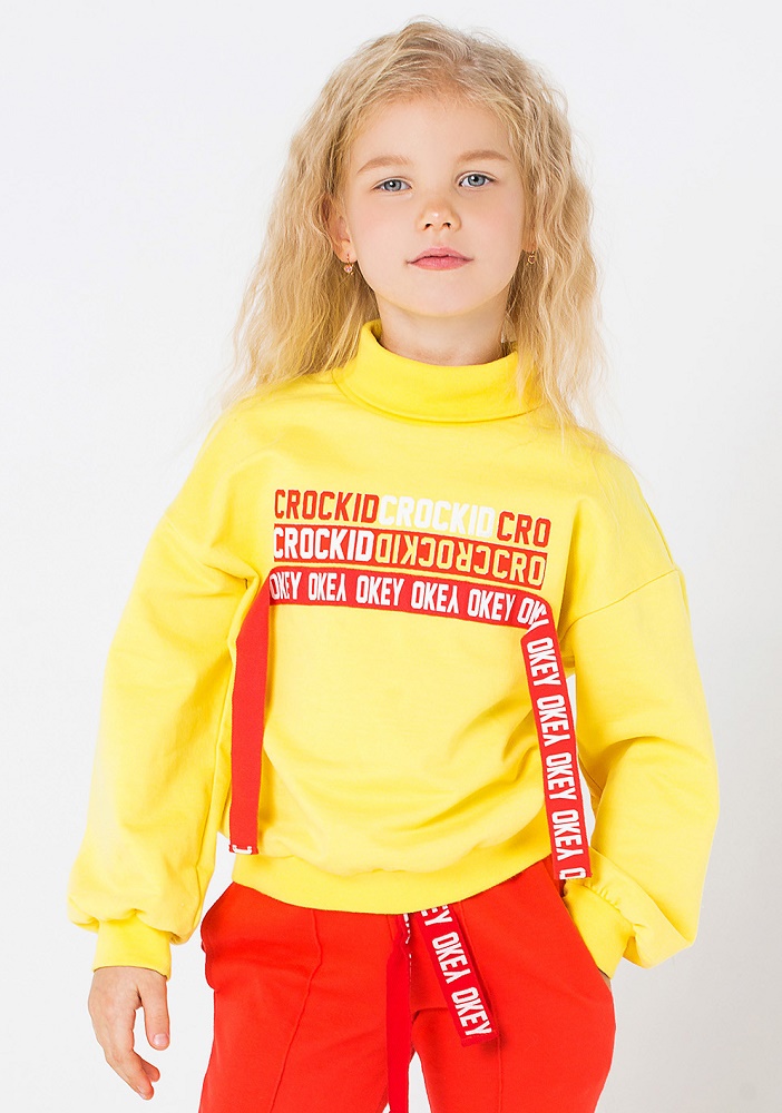 картинка Джемпер для девочки Crockid КР 300599 сочный лимон1 к199 от магазина детских товаров ALiSa