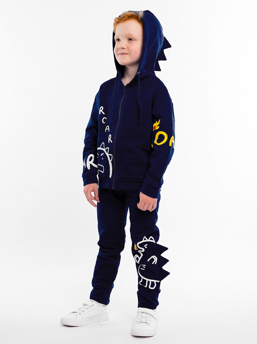 картинка Комплект футер двухнитка для мальчика Youlala YLA 8583310101 Темно-синий от магазина детских товаров ALiSa