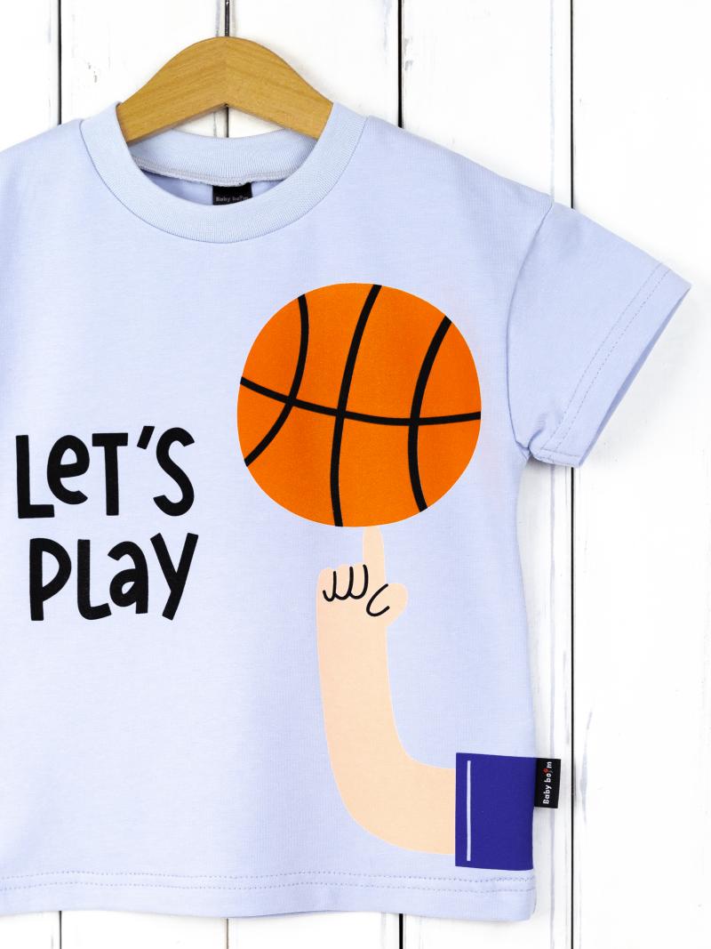 картинка Футболка для мальчика Baby Boom Ф95/8-К Серо голубая от магазина детских товаров ALiSa