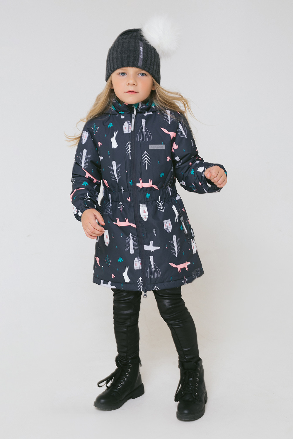 картинка Куртка зимняя для девочки Crockid ВК 38055/н/1 ГР от магазина детских товаров ALiSa