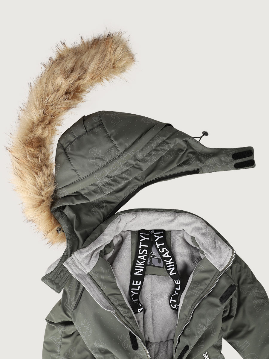 картинка Комбинезон для мальчика NIKASTYLE 8з0525 Хаки Черный от магазина детских товаров ALiSa