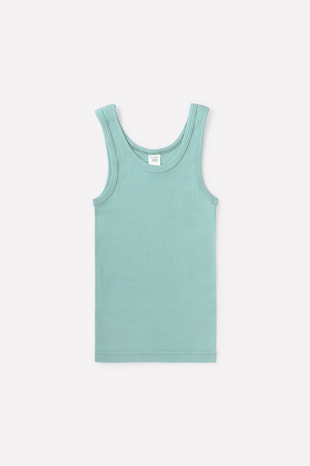 картинка Майка для мальчика Crockid К 1070 пыльная мята (зоопарк) от магазина детских товаров ALiSa