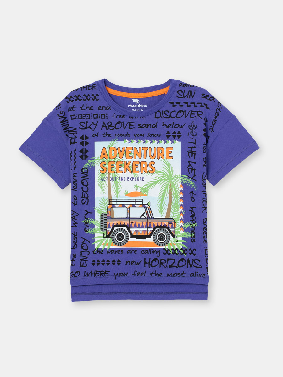 картинка Футболка для мальчика CSKB 63108-44-318 Фиолетовый от магазина детских товаров ALiSa