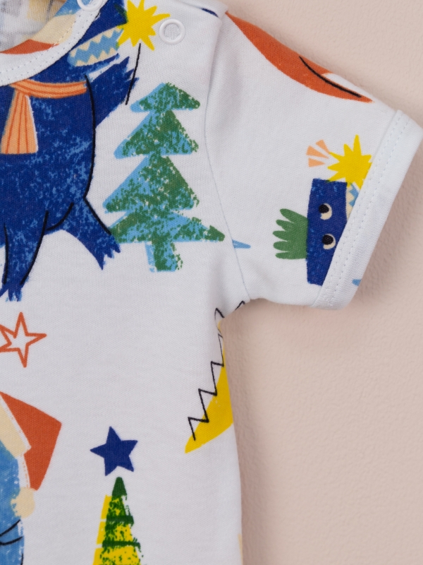 картинка Боди Baby Boom Б98/11-И Дино на белом от магазина детских товаров ALiSa