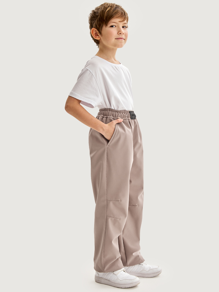 картинка Брюки Софтшел NIKASTYLE 2л19125 Какао от магазина детских товаров ALiSa