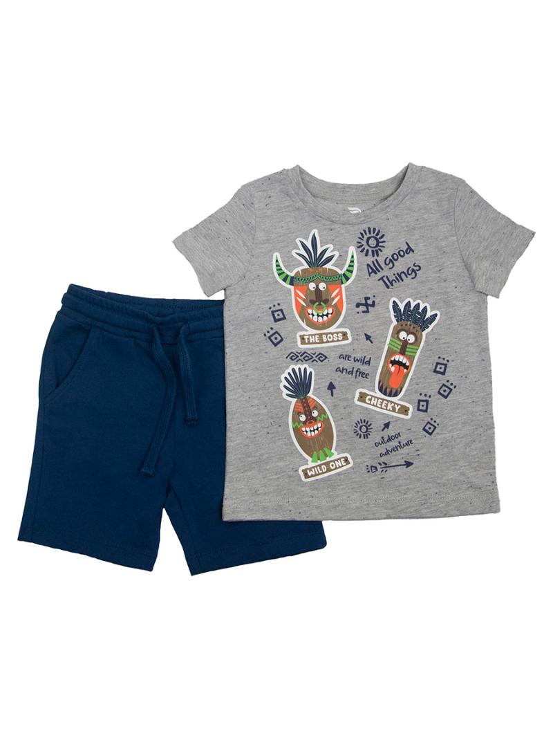 картинка Комплект для мальчика CSKB 90101-11-318 Светло-серый меланж от магазина детских товаров ALiSa