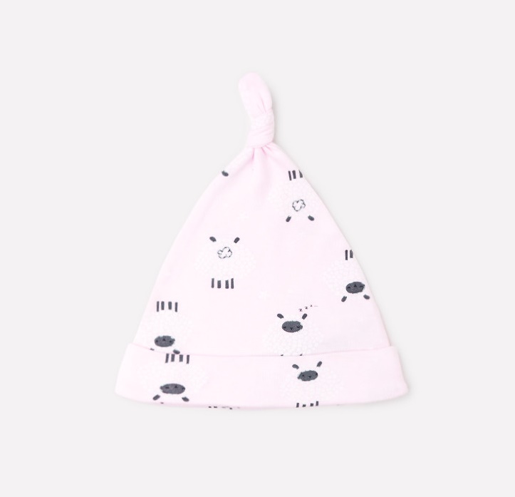 картинка Шапка для девочки Crockid К 8036 овечки на светло-розовом от магазина детских товаров ALiSa