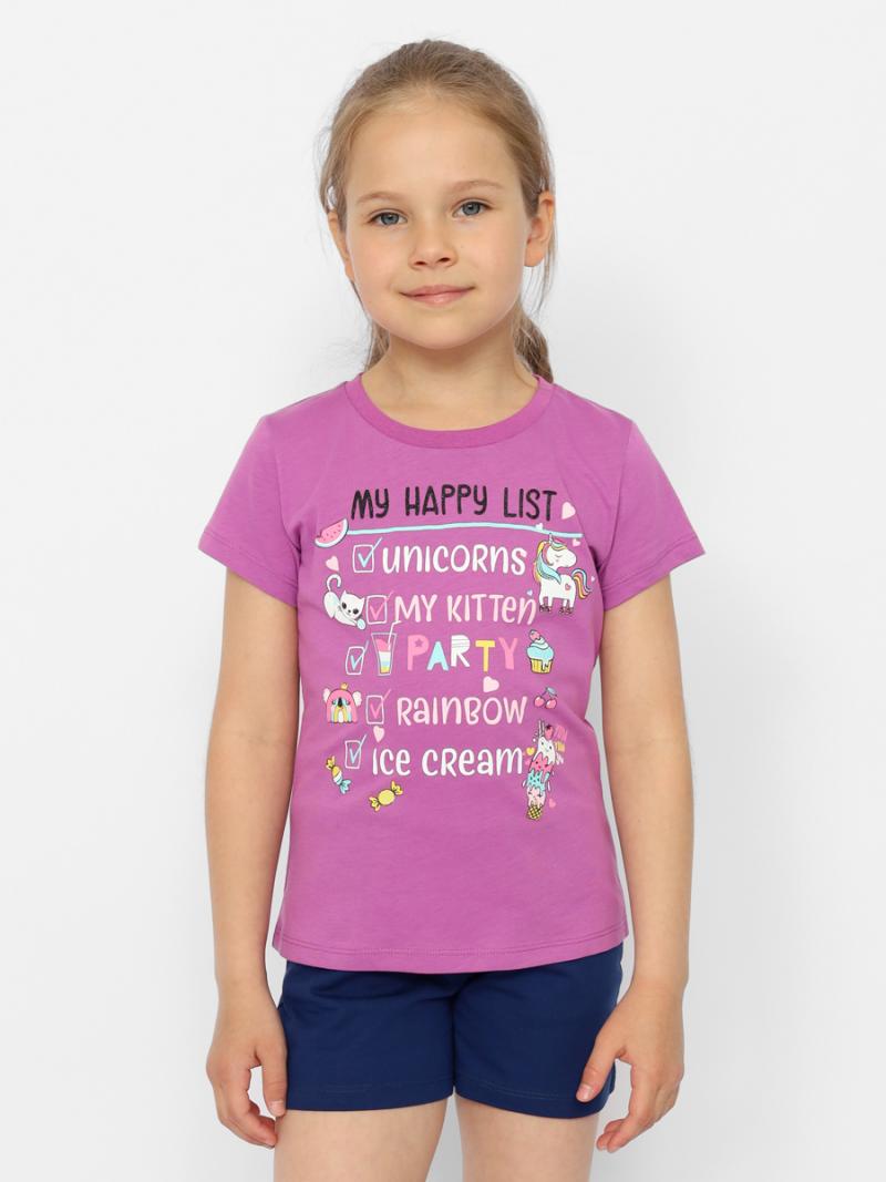 картинка Футболка для девочки CWKG 63405-44 Фиолетовый от магазина детских товаров ALiSa