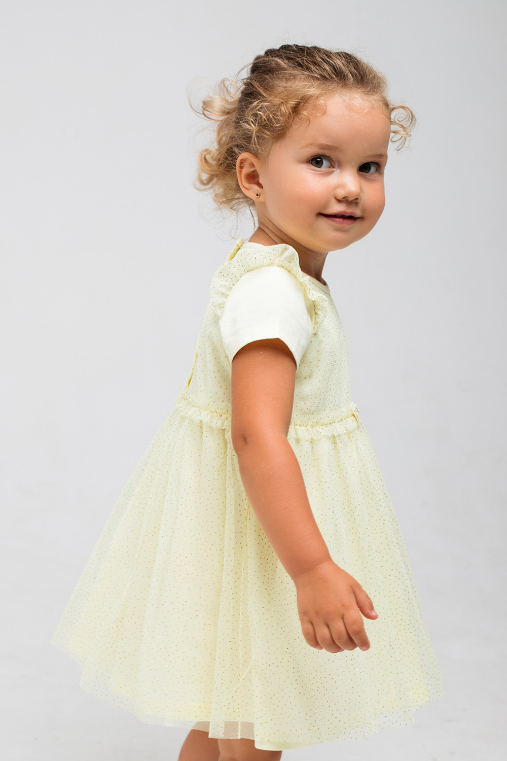 картинка Платье для девочки Crockid КР 5736 бледно-лимонный к319 от магазина детских товаров ALiSa