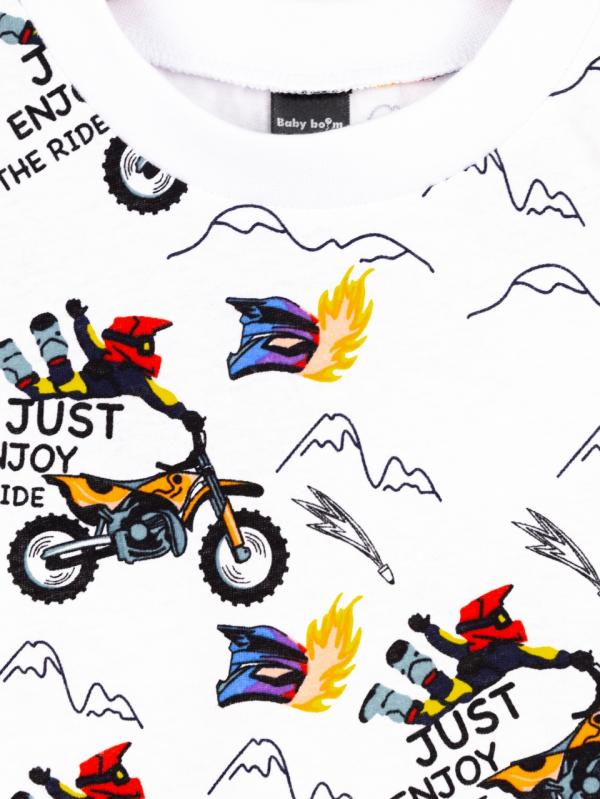 картинка Футболка для мальчика Baby Boom Ф96/5-К Мотоциклы от магазина детских товаров ALiSa
