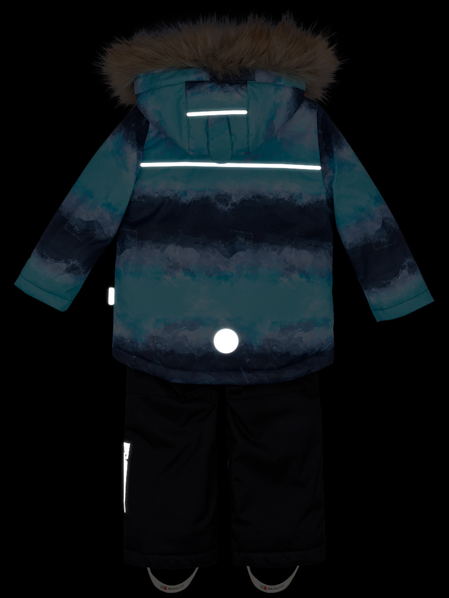 картинка Комплект зимний для мальчика NIKASTYLE 7з1523 аквамарин черный от магазина детских товаров ALiSa