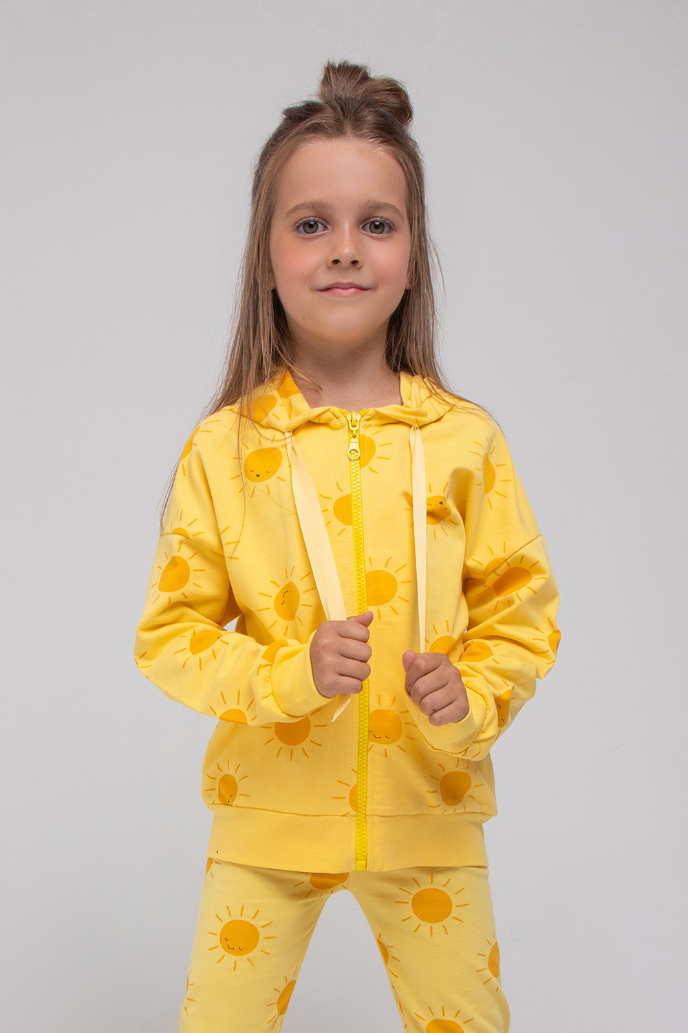 картинка Куртка для девочки Crockid К 301728 солнечный, солнышки-смайлики к1284 от магазина детских товаров ALiSa