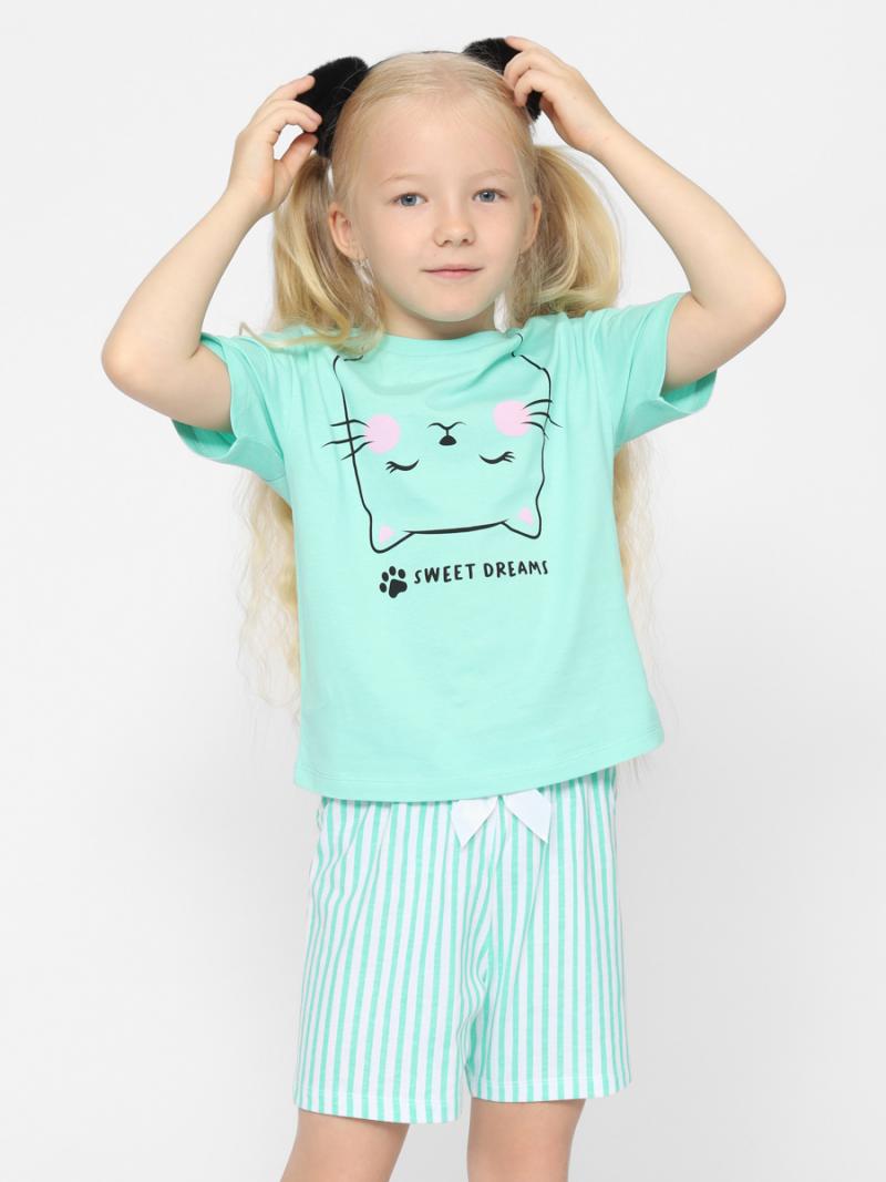 картинка Пижама для девочки Cherubino CWKG 50146-38 Ментоловый от магазина детских товаров ALiSa