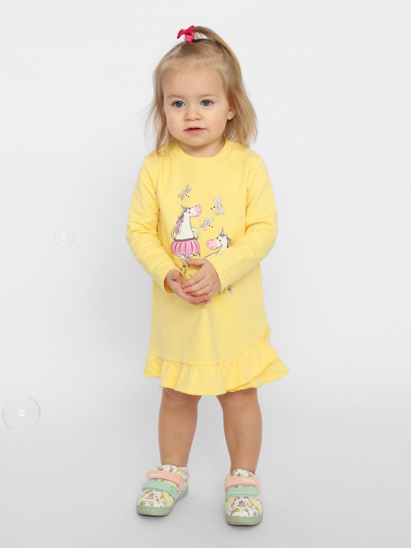картинка Платье для девочки Cherubino CSNG 63419-30-347 Желтый от магазина детских товаров ALiSa