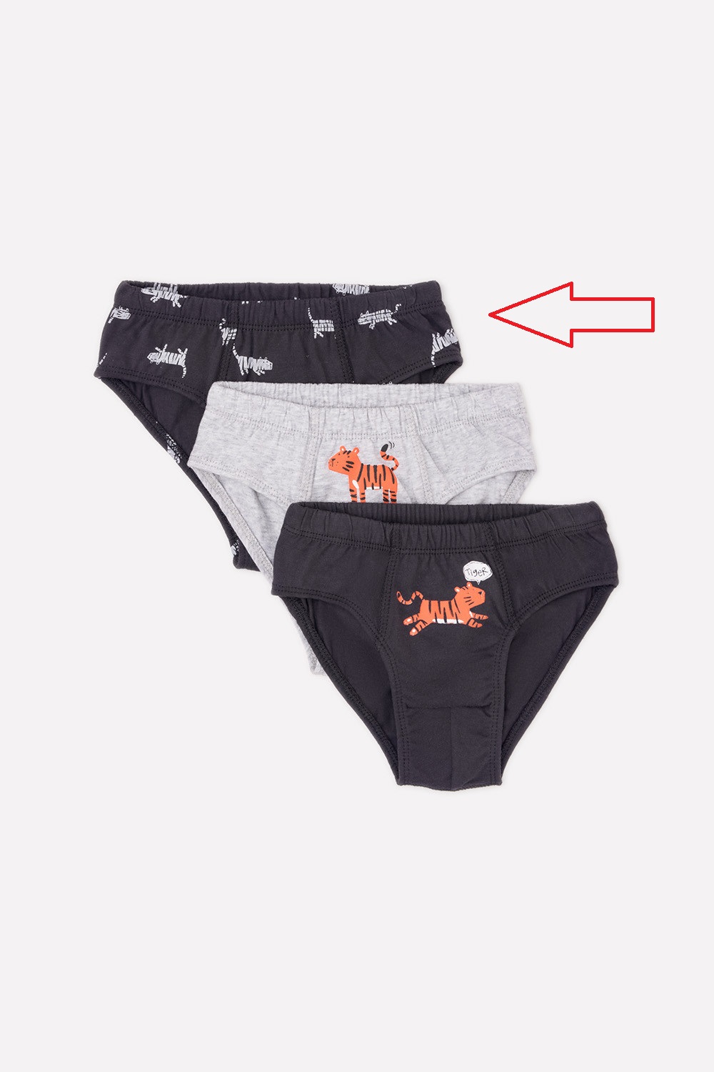 картинка Трусы для мальчика Crockid К 1966-3 Ан черный тигры от магазина детских товаров ALiSa