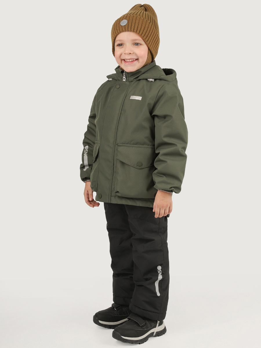 картинка Комплект утеплённый для мальчика NIKASTYLE 7м2325 Хаки черный от магазина детских товаров ALiSa