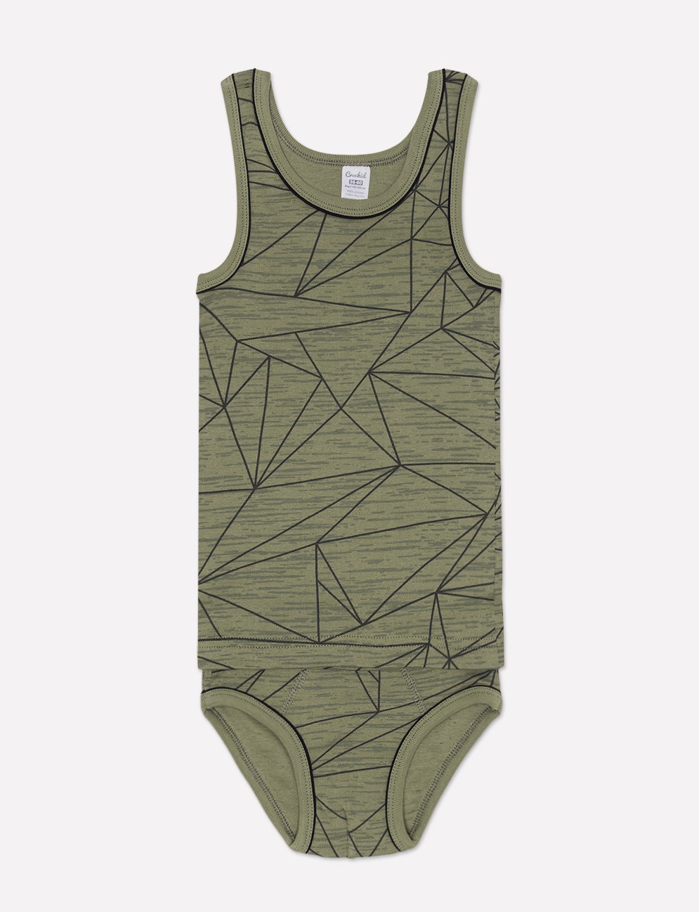 картинка Комплект для мальчика Crockid К 1100 линии на хаки от магазина детских товаров ALiSa