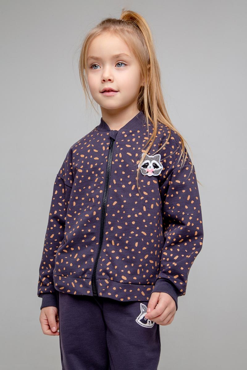 картинка Куртка для девочки Crockid КР 301906 угольный серый, россыпь к357 от магазина детских товаров ALiSa