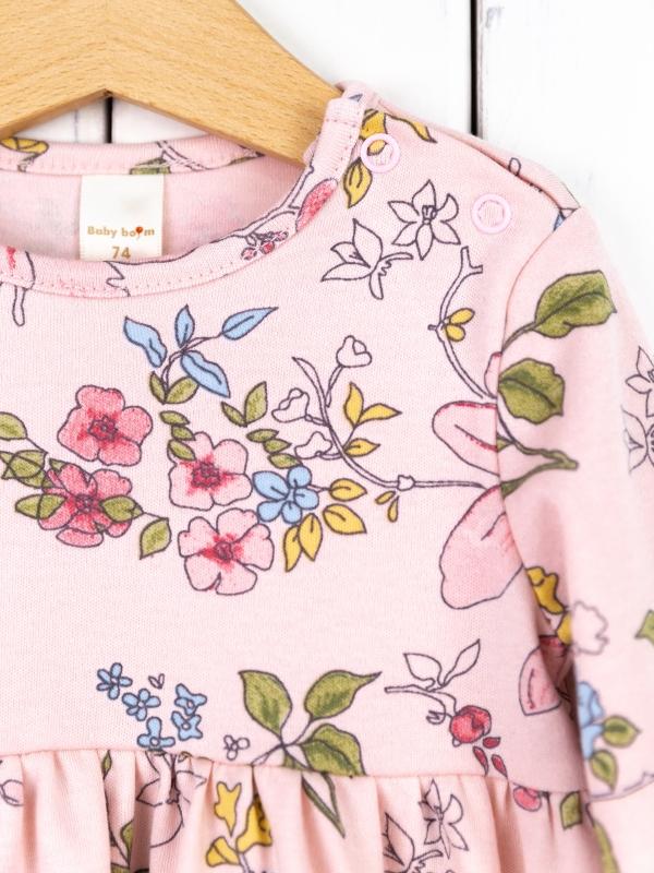 картинка Платье для девочки Baby Boom С241/1-И Цветы Ар-Нуво на розовом я724 от магазина детских товаров ALiSa