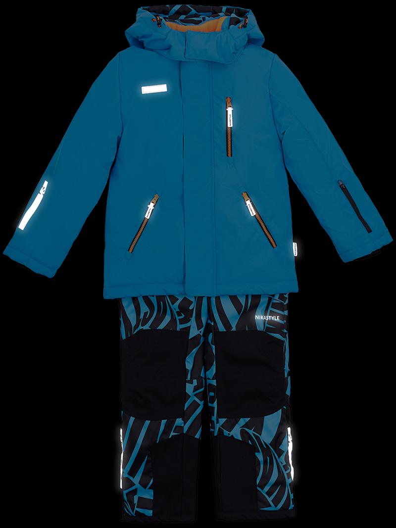 картинка Комплект зимний для мальчика NIKASTYLE 7з1923 голубой черный от магазина детских товаров ALiSa